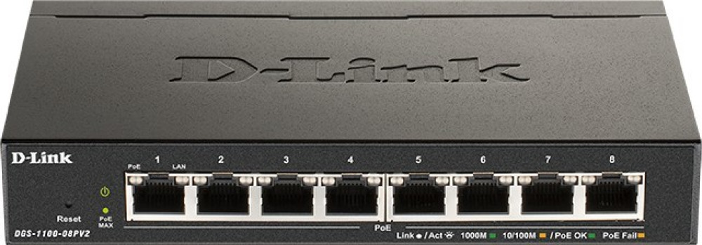 D-Link DGS-1100 Desktop Gigabit Smart Switch, 8x R