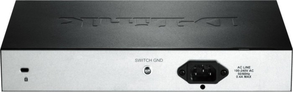D-Link DGS-1210 Desktop Gigabit Smart+ Switch, 16x hinten