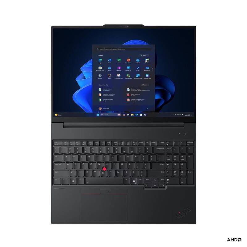 Lenovo ThinkPad E16 Gen 4, 16", AMD Ryzen AI 7 345, 16GB RAM vorn links