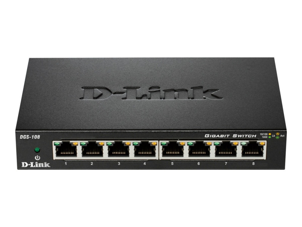 D-Link DGS 108 - Switch - 8 Anschlüsse - unmanaged