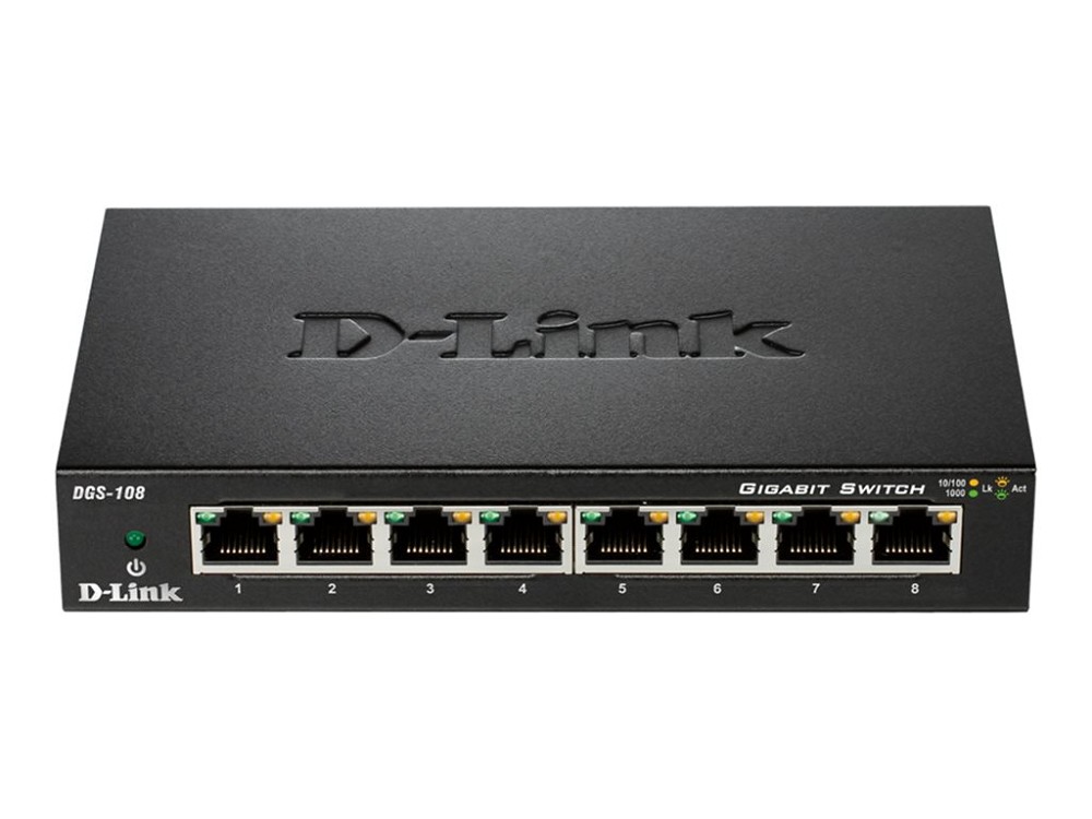 D-Link DGS 108 - Switch - 8 Anschlüsse - unmanaged links