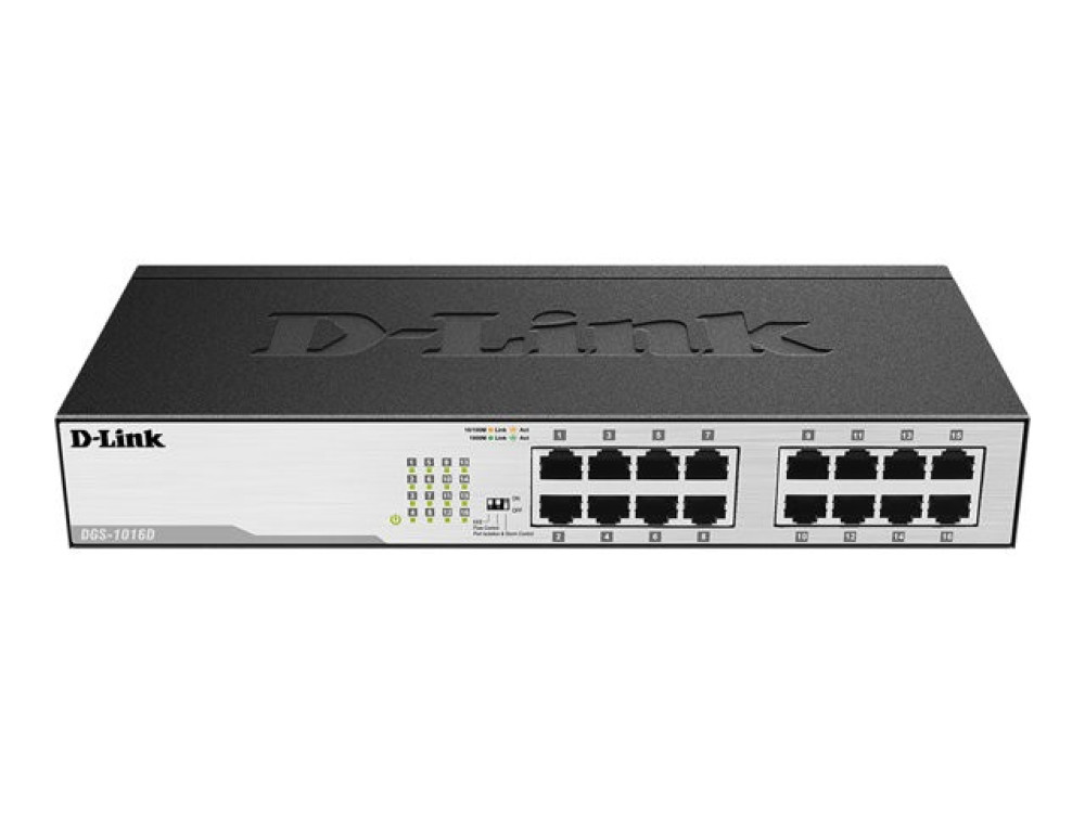 D-Link DGS 1016D - Switch - 16 Anschlüsse  vorne