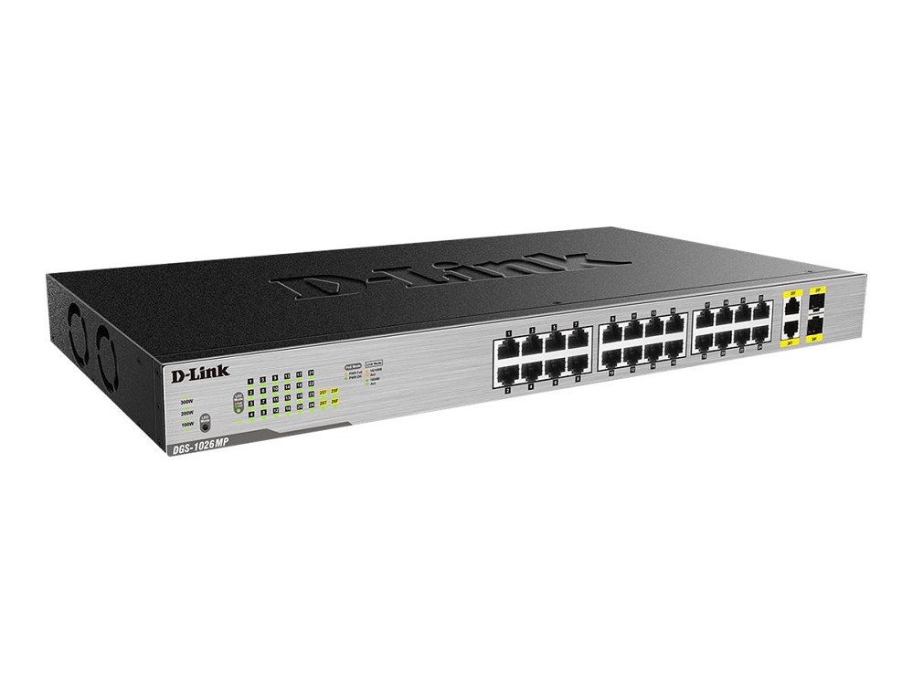 D-Link DGS 1026MP - Switch - 26 Anschlüsse - unman hinten