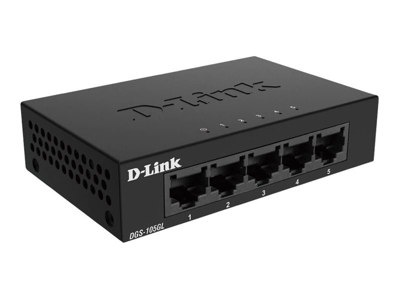 D-Link DGS 105GL - Switch - 5 Anschlüsse - unmanag hinten