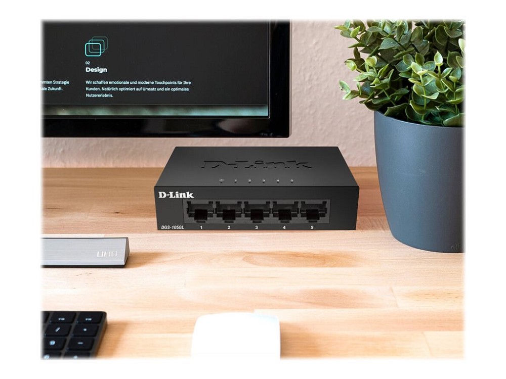 D-Link DGS 105GL - Switch - 5 Anschlüsse - unmanag links