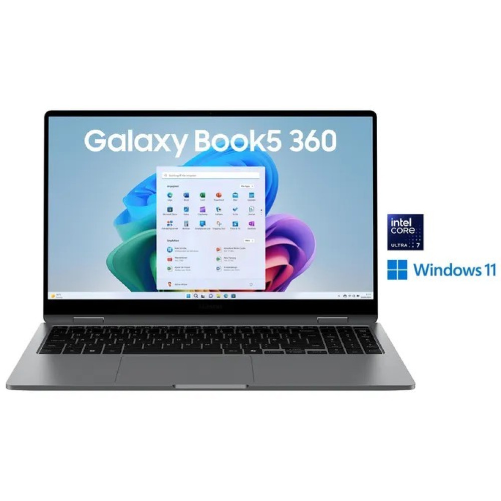 Samsung Galaxy Book5 360 15" – Intel Core Ultra 7 258V, 32 G hinten