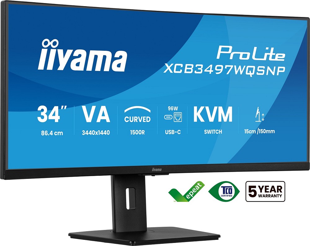 iiyama ProLite XCB3497WQSNP-B1 Computerbildschirm rechts