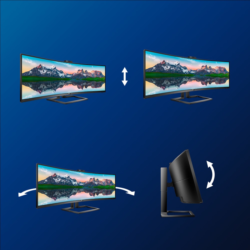 Philips P Line Curved SuperWide-LCD-Display im For rechts