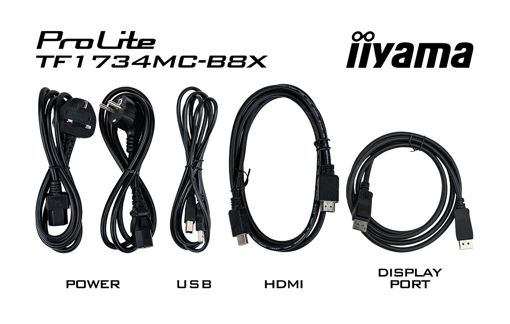 iiyama ProLite TF1734MC-B8X Computerbildschirm 43, vorn links
