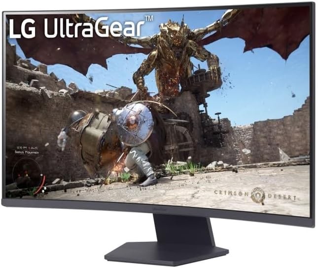 LG UltraGear 32GS60QC-B - LED-Monitor - gebogen - links