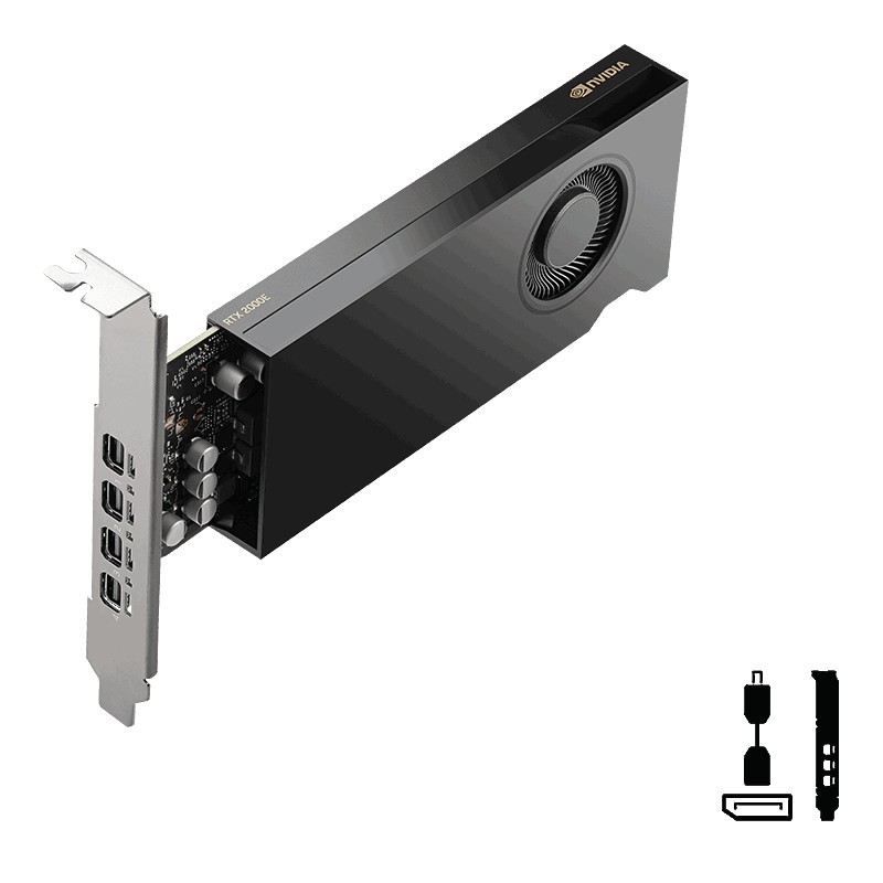 PNY RTX 2000E Ada Generation, 16GB GDDR6, 4x mDP,