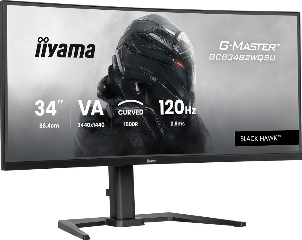 iiyama G-Master GCB3482WQSU-B1 Black Hawk, 34" hinten