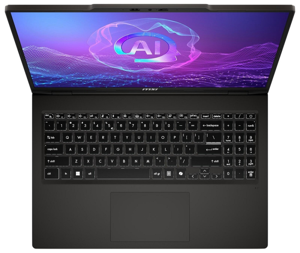 MSI VenturePro A16 AI+ A3HWEG-003, Solid Gray, Ryz hinten