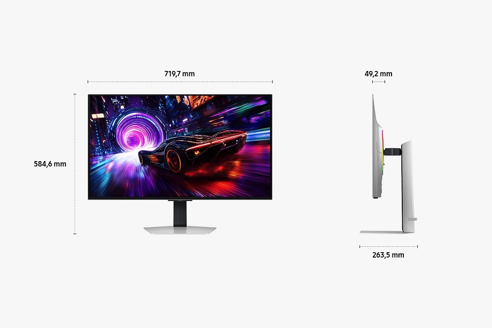 Samsung 32" Odyssey OLED G8 (G81SF) 4K 240 Hz Gami oben