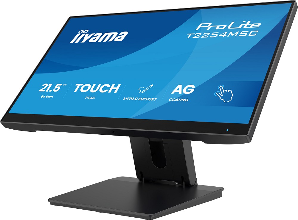 iiyama 21.5" (54.6 cm) Optical Bonded PCAP 10 Punk vorn rechts
