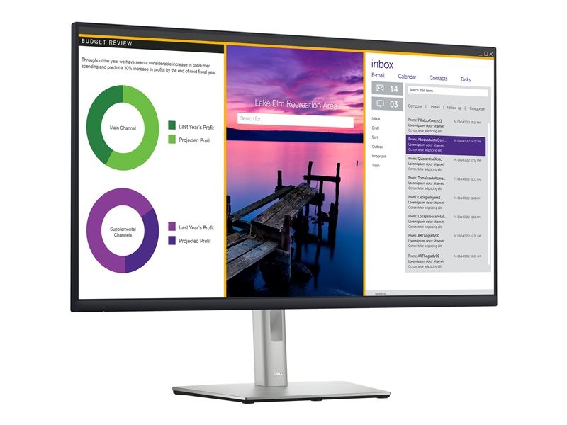 Dell P3223QE - LED-Monitor - 4K - 80.001 cm (31.5" hinten
