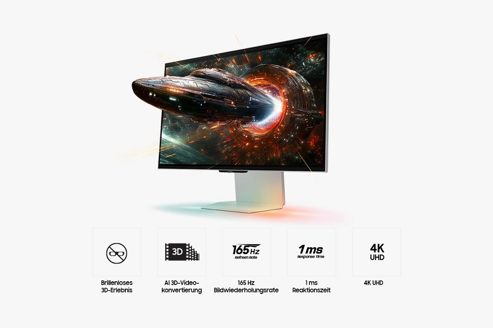 Samsung 27" Odyssey 3D (G90XF) 4K 165 Hz Gaming Mo rechts
