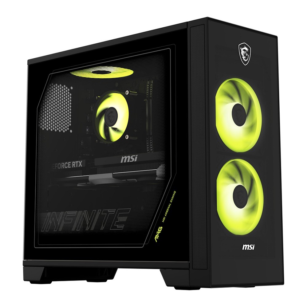MSI Infinite S AI Desktop PC – Intel Core Ultra 5 225F, 16 G hinten