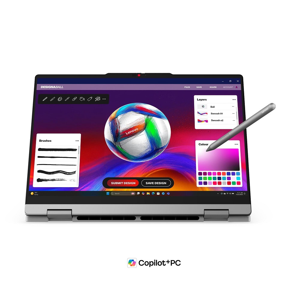 Lenovo IdeaPad 5 2-in-1 14Q8Y11, 14" WUXGA OLED Touch, Snapd hinten