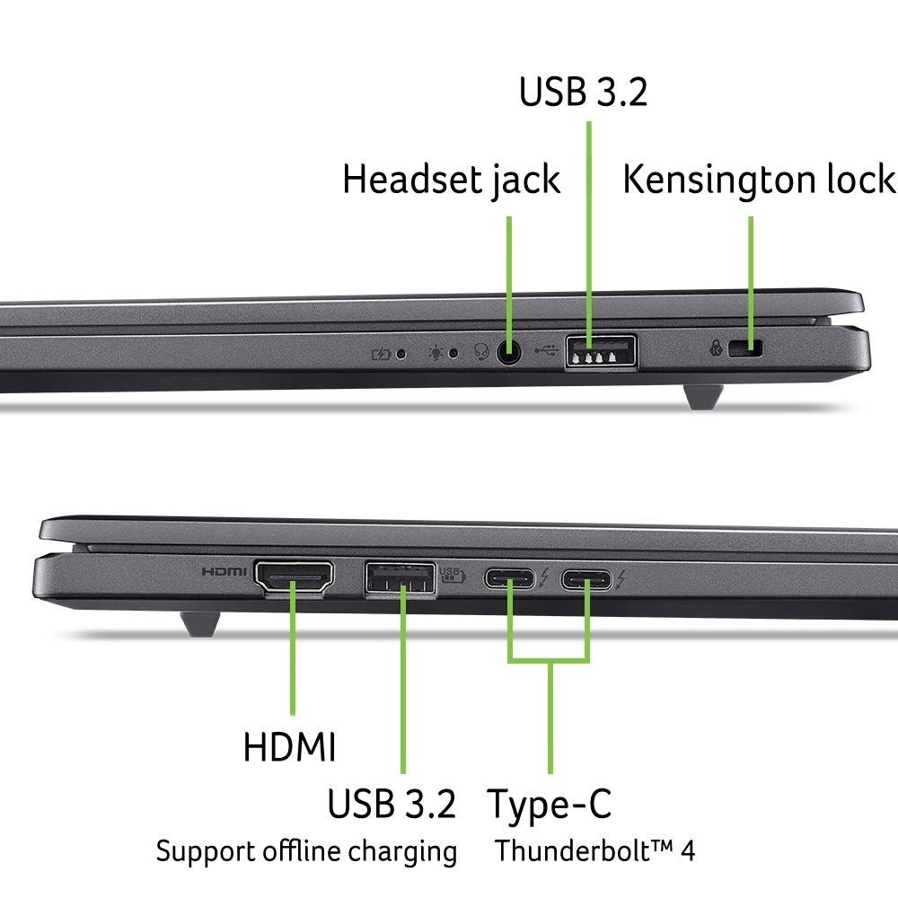 Acer Aspire 18 AI A18-I71M-96HU Notebook, Core Ultra 9 386H, links