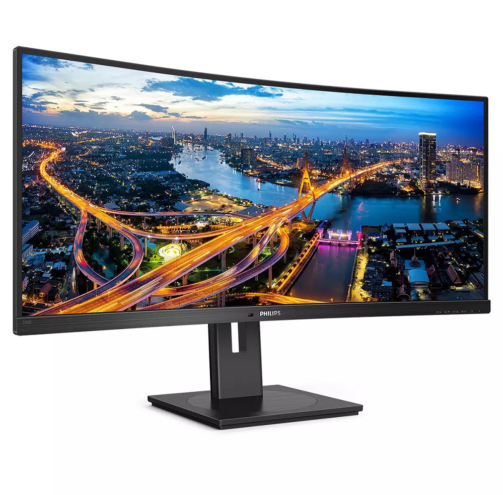 Philips B Line 346B1C - LED-Monitor - gebogen - 86 vorn links