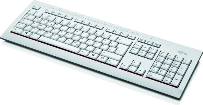 FUJITSU Keyboard/Tastatur KB521 DE ECO weiß USB hinten