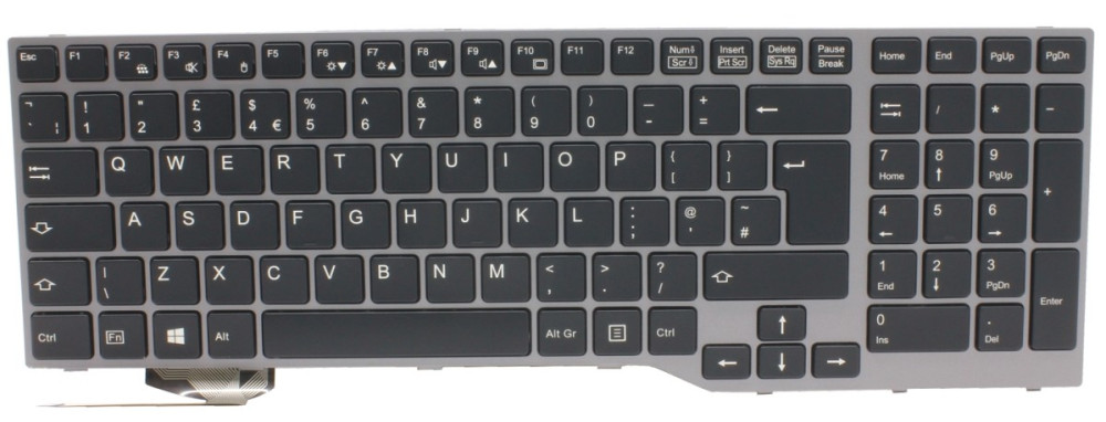 Keyboard black LIFEBOOK E753 E754 E756 UK BL