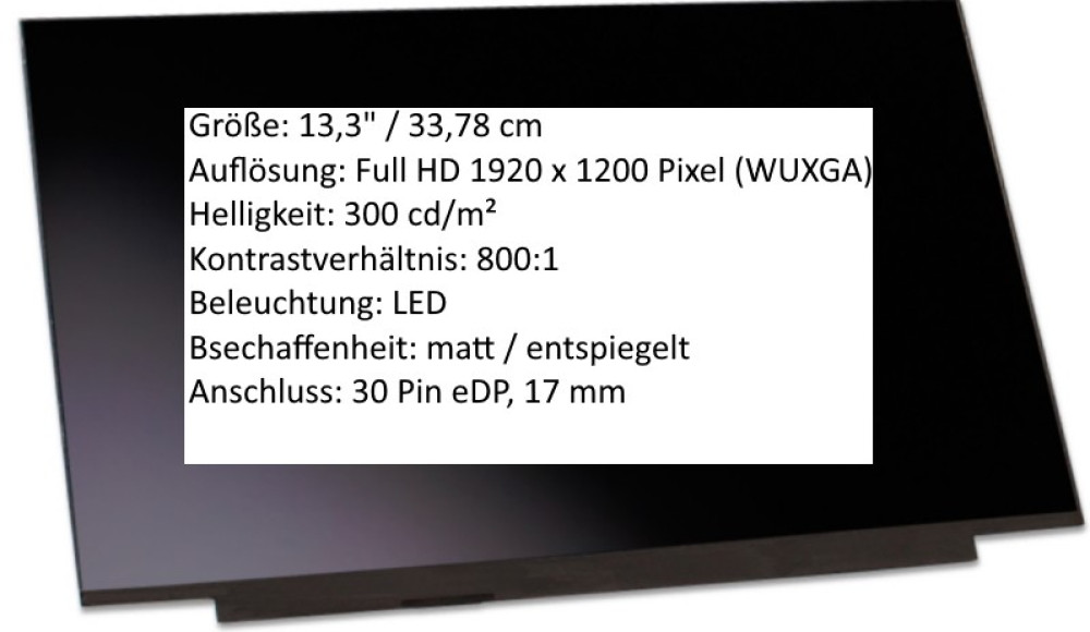 LED Display 13,3" Full HD 1920x1200 matt M133NW4J R0 458
