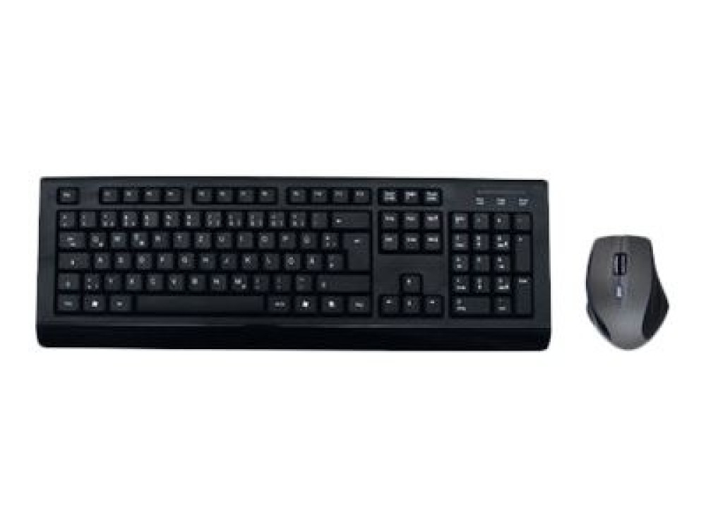 Tastatur/Maus Set kabellos/Funk deutsch QWERTZ MediaRange MROS104 641